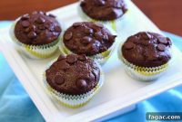 Flourless Vegan Double Chocolate Zucchini Muffins