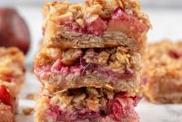 Apple Plum Crumble Bars with Oat Topping Recipe