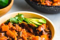 Roasted Poblano and Stewed Butternut Squash Chili Recipe