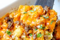 Sausage, Egg & Cheese Tater Tot Breakfast Casserole