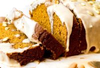 Maple Brown Butter Glazed Pumpkin Bread with Sour Cream