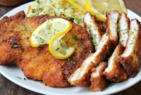 Crispy Pork Schnitzel Recipe with Lemon and Herb Pan Sauce