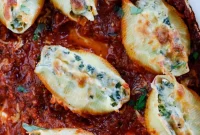 Spinach and Artichoke Stuffed Pasta Shells for Dinner