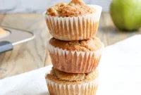 Moist Pear Muffins with Cinnamon Glaze recipe