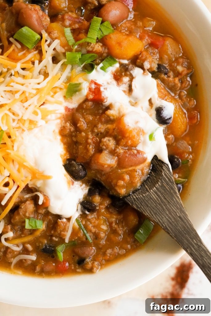 Hearty Butternut Squash and Turkey Chili Recipe 10 butternut squash and turkey chili