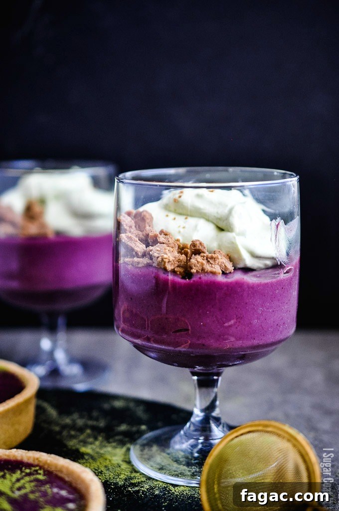 Stunning stencilled Purple Sweet Potato Cheesecake Tart is a light, creamy, easy addition to your holiday dessert line-up. I Sugar Coat It
