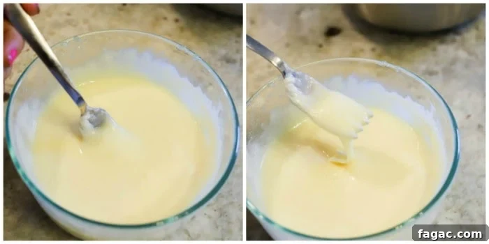 Classic Creamy Coleslaw Recipe – Homemade Side Dish 4 coleslaw sauce mixed in a bowl with a fork