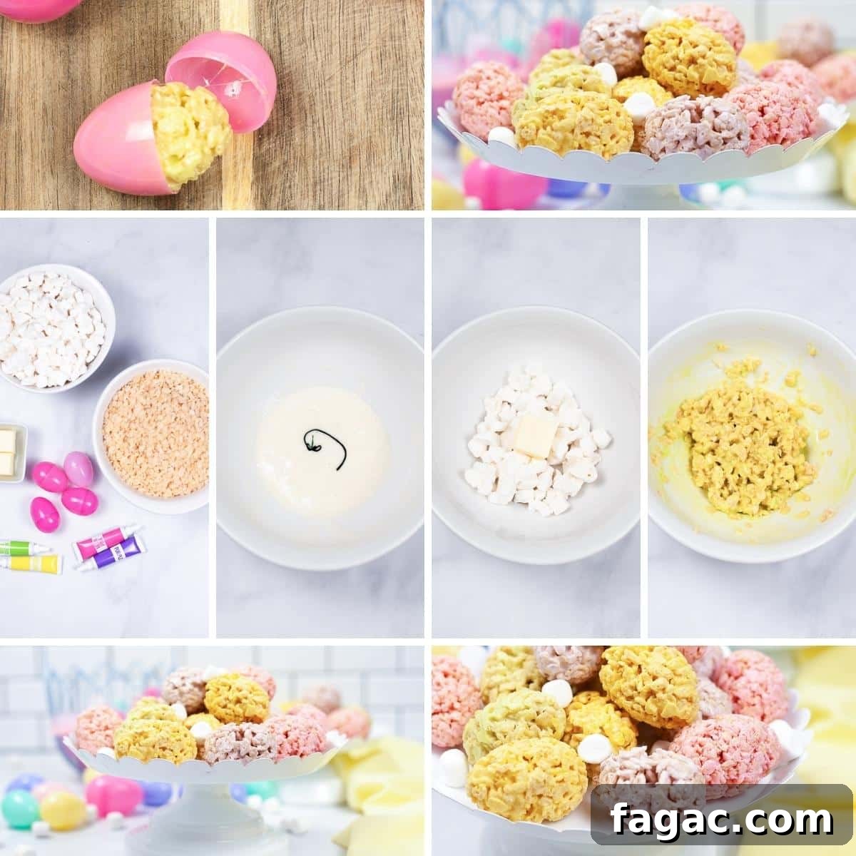 Easter Rice Krispie Treats: Festive Bunny and Egg Recipes 3 how to make easter rice krispie treats collage