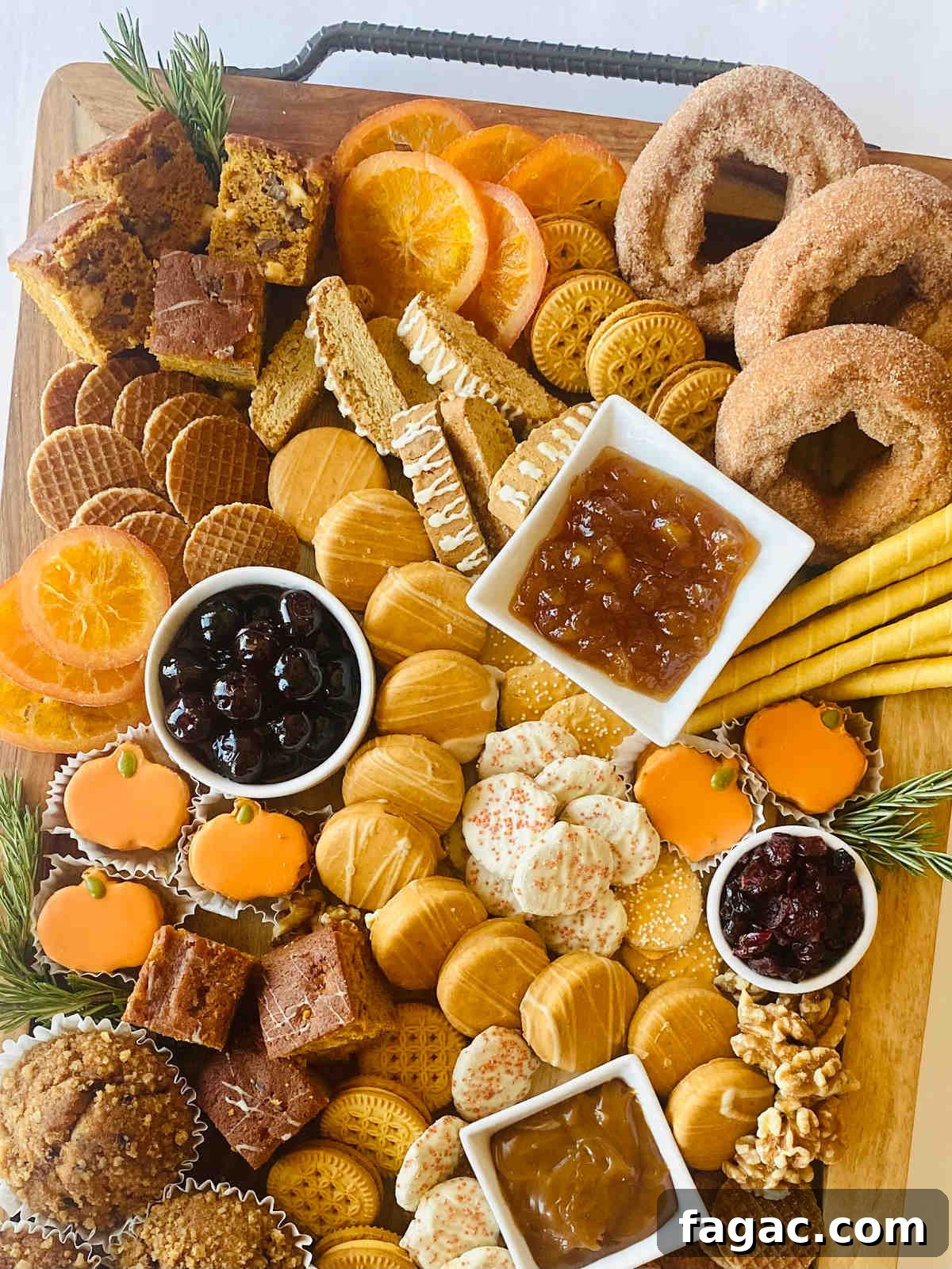 Autumn Charcuterie Board Ideas for Cozy Entertaining 7 fall charcuterie on wooden board.