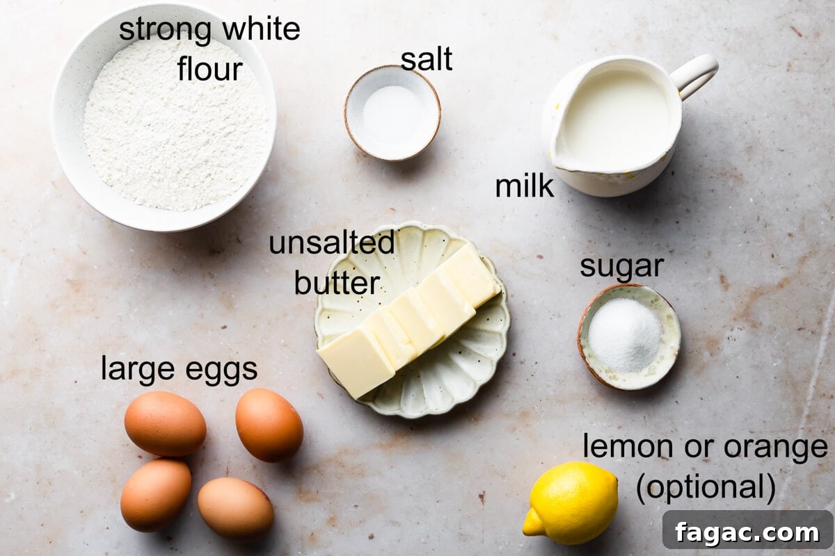 Classic French Cruller Donuts: Light, Crispy Pastry Recipe 3 top view of the ingredients for cruller doughnuts