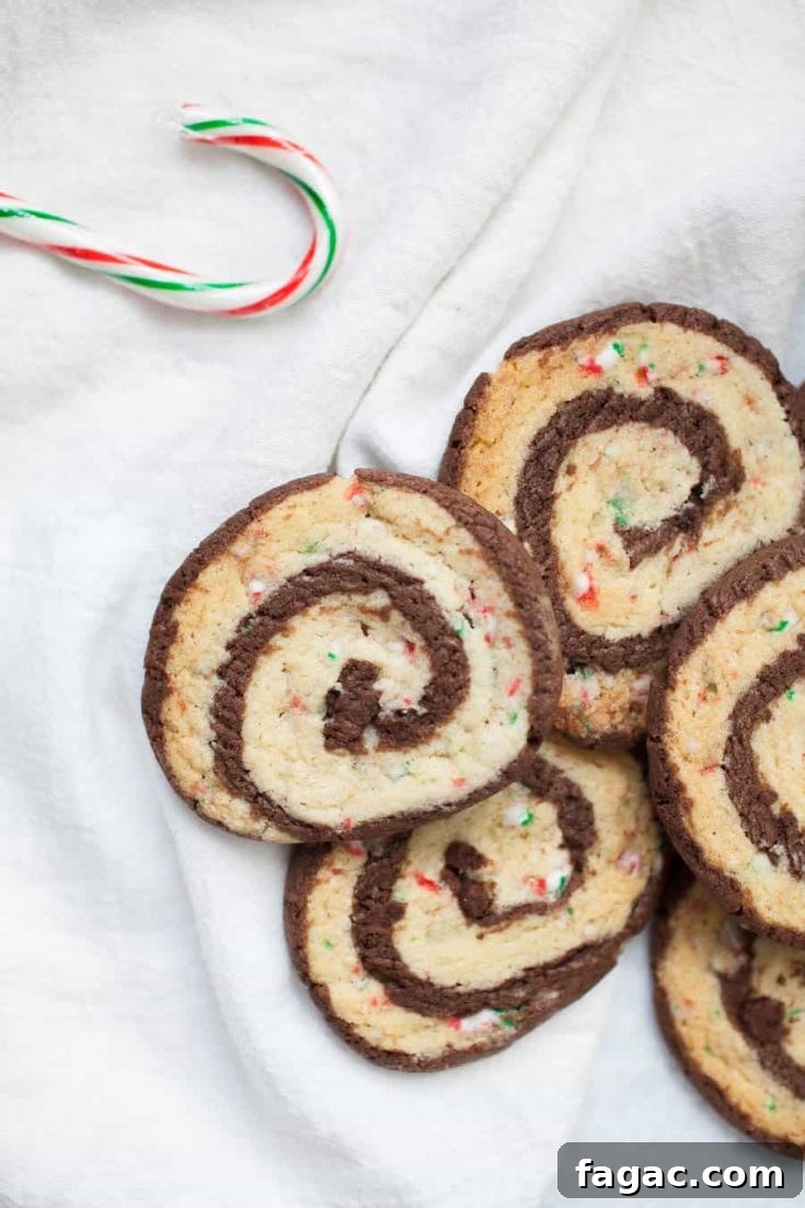 Festive Creamy Fruit Salad Recipe for Christmas Parties 11 Chocolate peppermint pinwheel cookies.