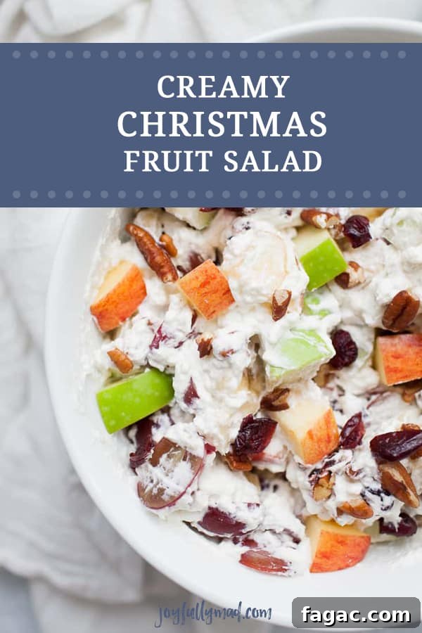 Festive Creamy Fruit Salad Recipe for Christmas Parties 13 Creamy Christmas Fruit Salad is the perfect side dish for your holiday dinner!