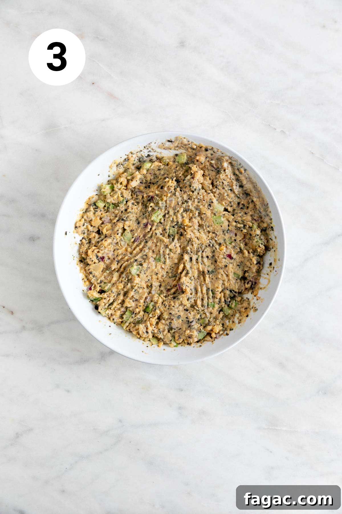 Vegan Tuna Recipe: Plant-Based Tuna Alternative Guide 6 Vegan tuna mixture in a shallow dish.
