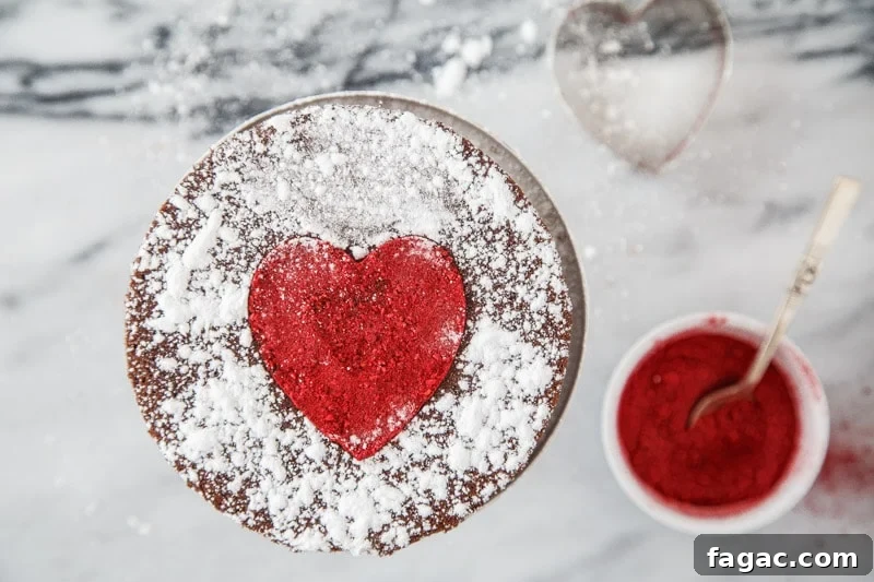 One Bowl Chocolate Cake with Heart Recipe