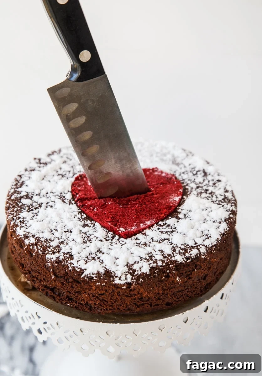 Small chocolate cake for the broken hearted.