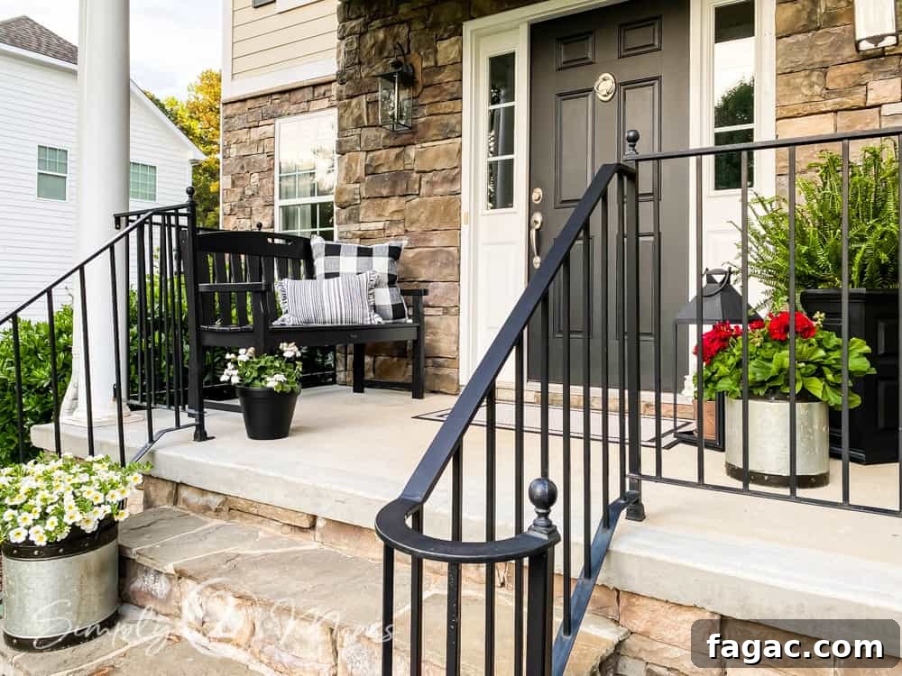 side view of front porch refresh