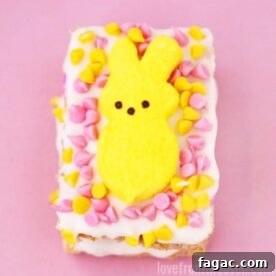 Peeps stuffed rice krispies treats