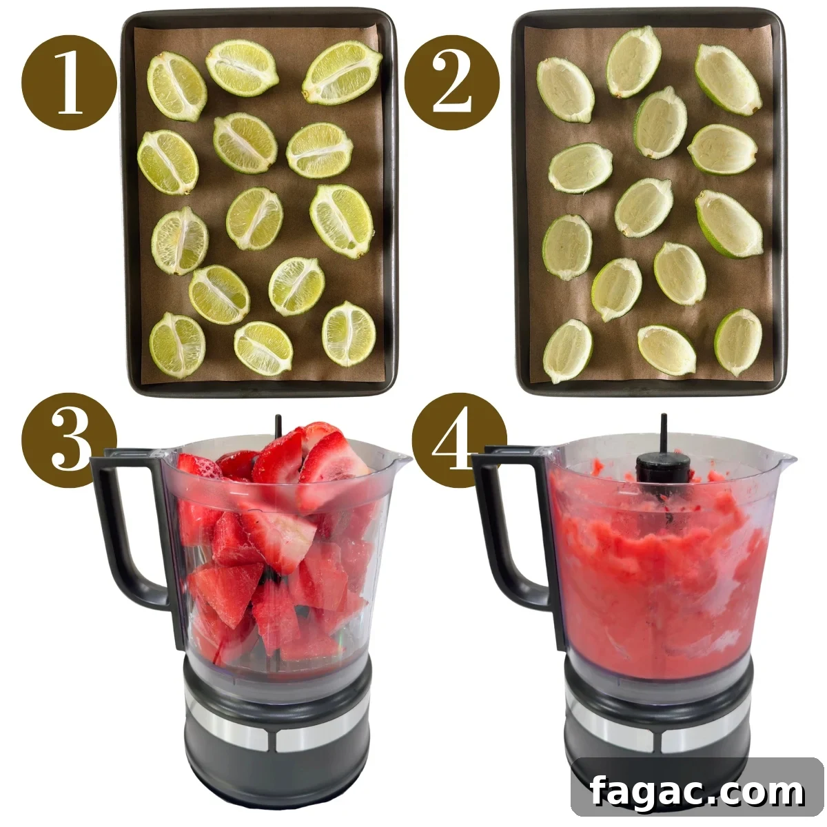 Steps to make watermelon lime sorbet.
