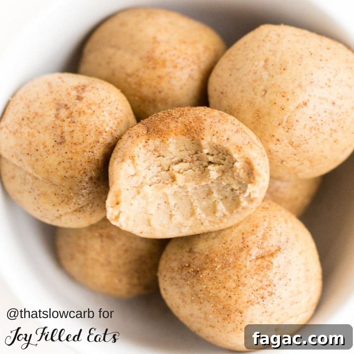 Image for Easy Cinnamon Roll Protein Balls - Low Carb Keto THM S