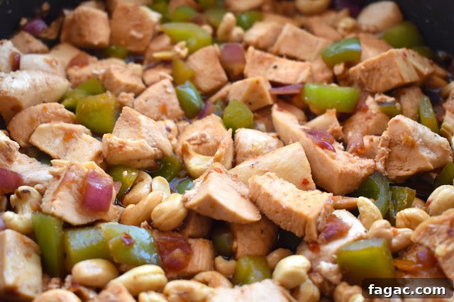 Cashew Chicken with Asian Glaze — Quick Weeknight Recipe 4 Sautéing vegetables for cashew chicken