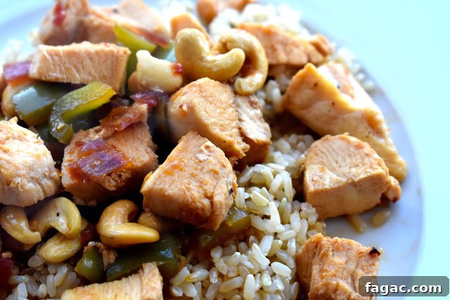 Cashew Chicken with Asian Glaze — Quick Weeknight Recipe 5 Finished cashew chicken