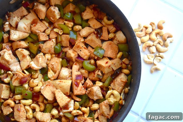 Cashew Chicken with Asian Glaze — Quick Weeknight Recipe 6 Plated cashew chicken
