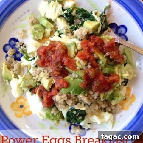 Power eggs with quinoa and spinach
