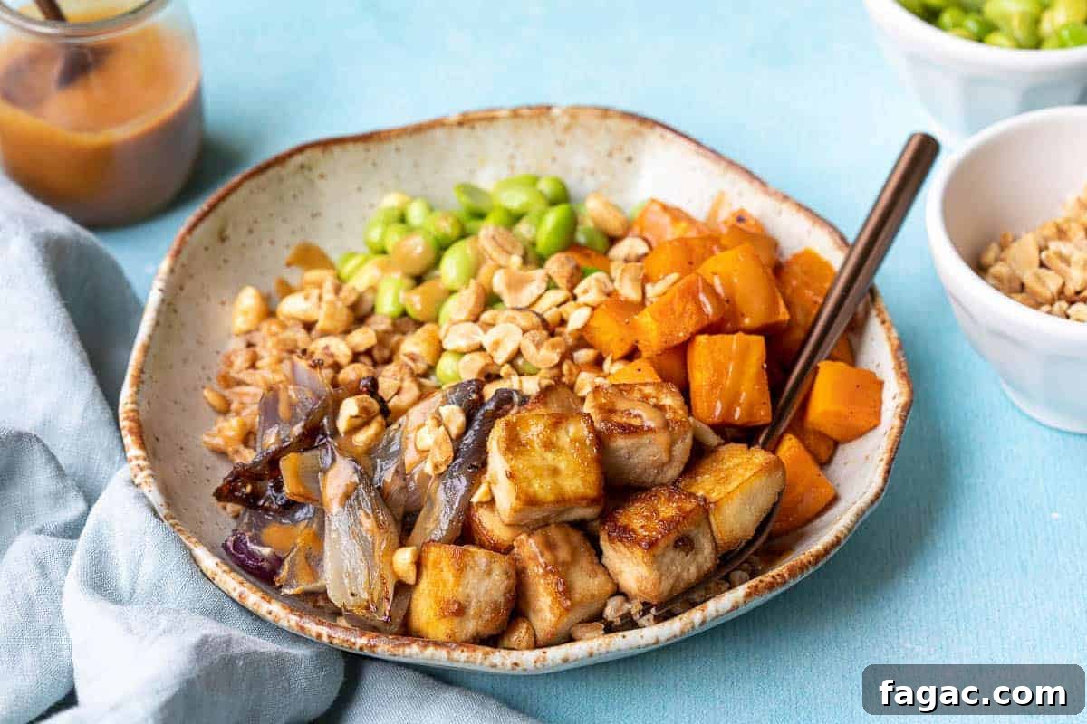 15 Nutritious Recipes to Jumpstart Your New Year Eating Goals 3 Crispy Tofu Buddha Bowl