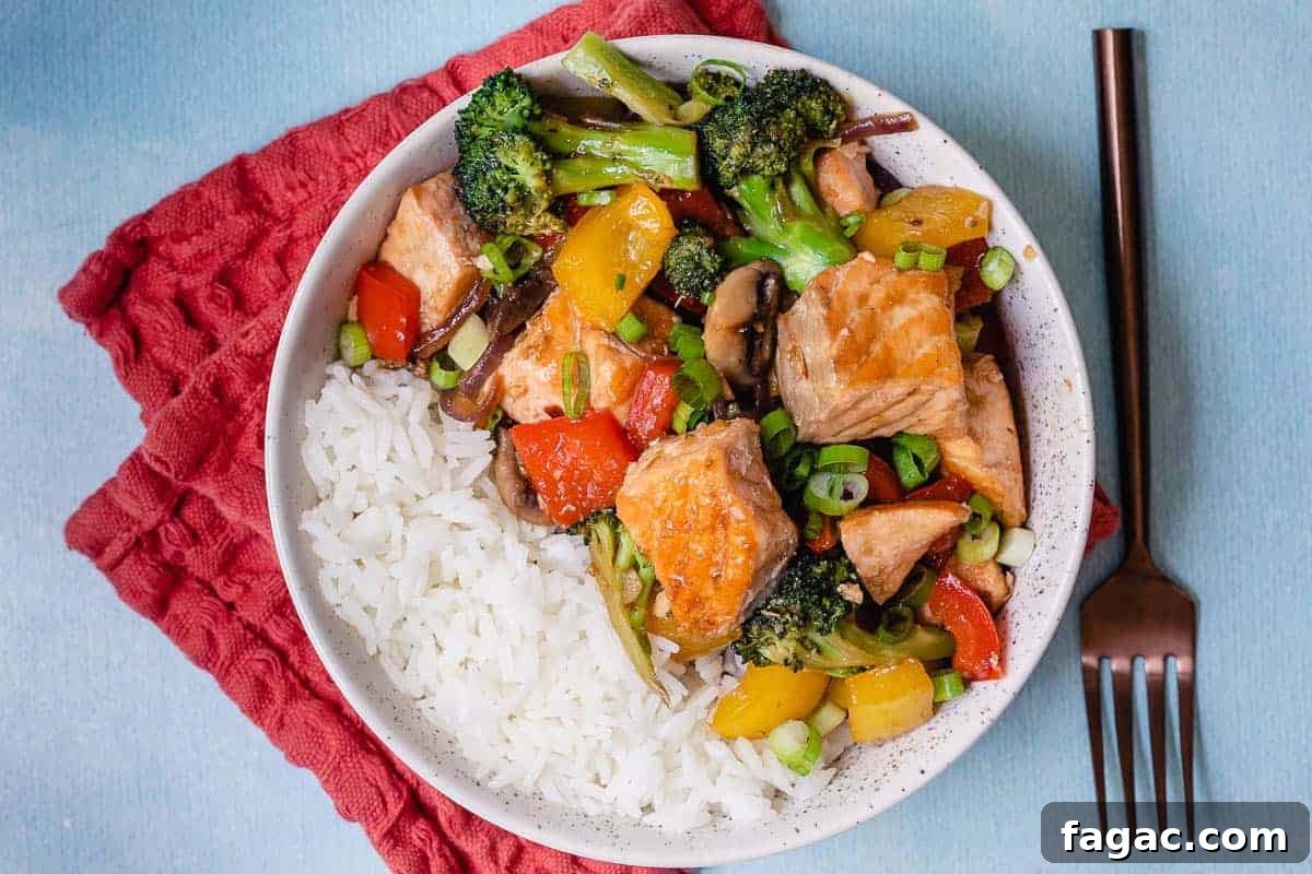 15 Nutritious Recipes to Jumpstart Your New Year Eating Goals 5 Stir Fry Salmon