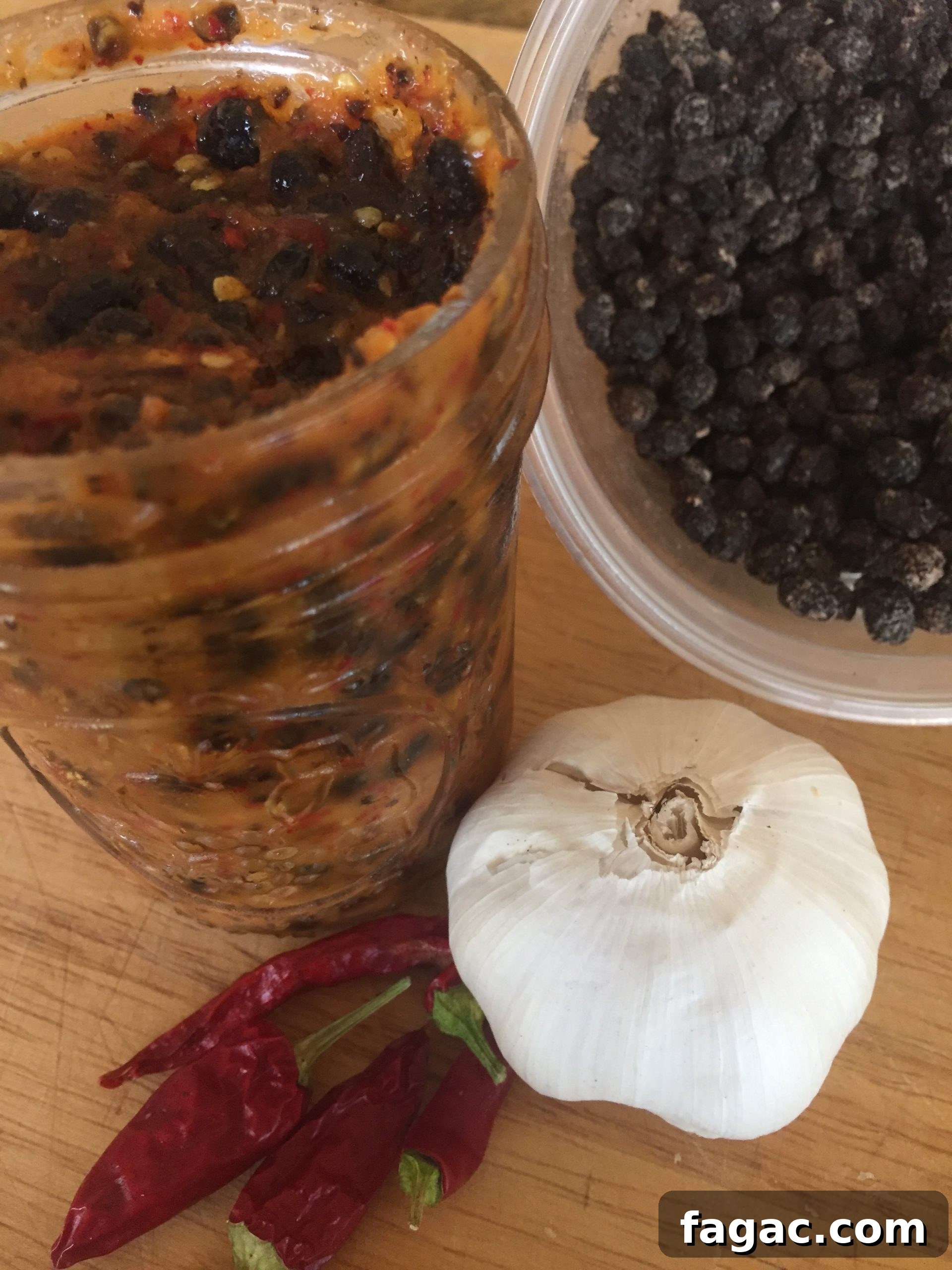 Chili, garlic, black bean sauce