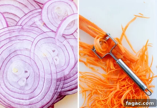 Green Goddess Hummus Sandwich Recipe for Vibrant Lunch Ideas 3 sliced red onions and carrots