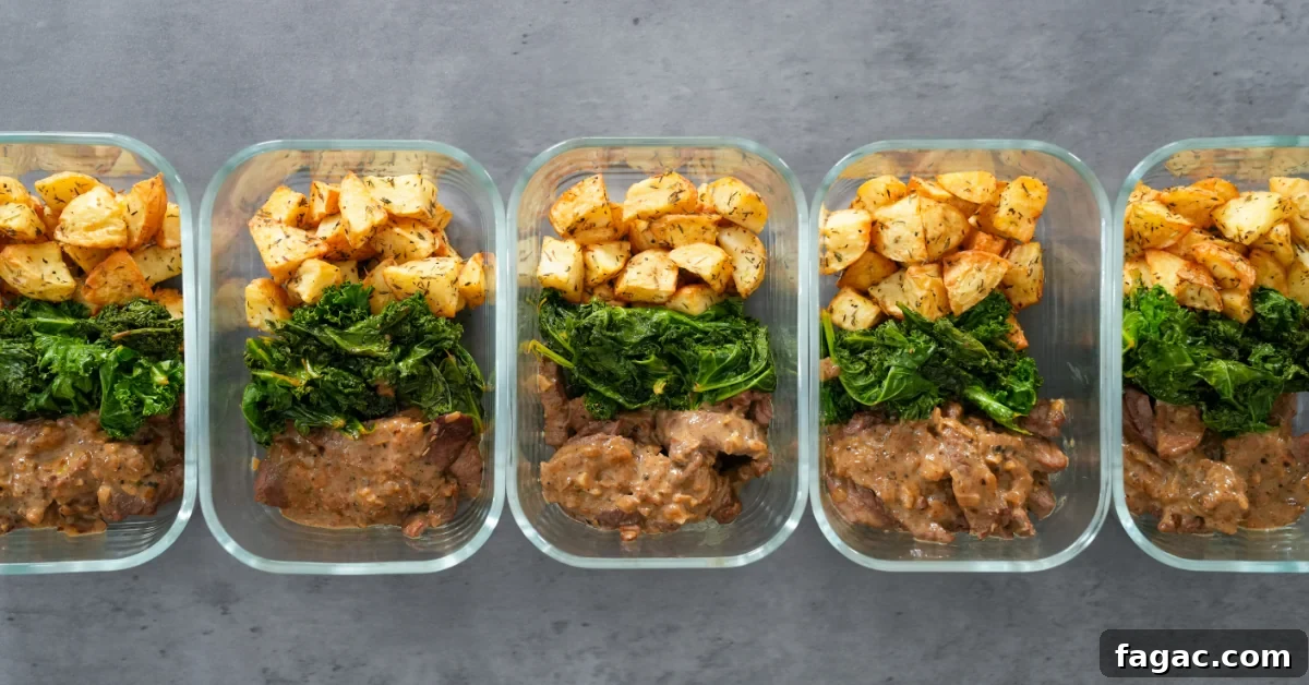 Peppercorn Beef with Crispy Roasted Potatoes Meal Prep 2 Peppercorn Steak Meal Prep #1