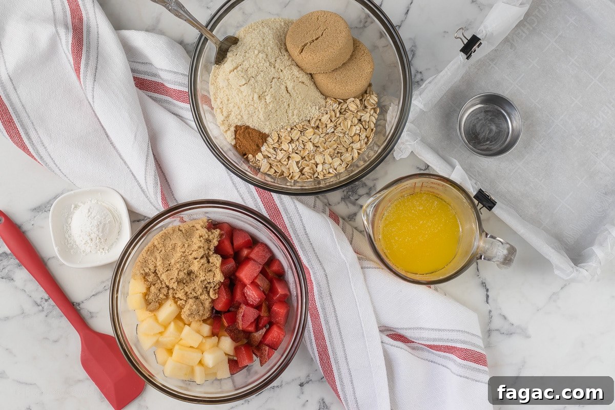 Apple Plum Crumble Bars with Oat Topping Recipe 4 Ingredients for Crumb Bars and the Filling
