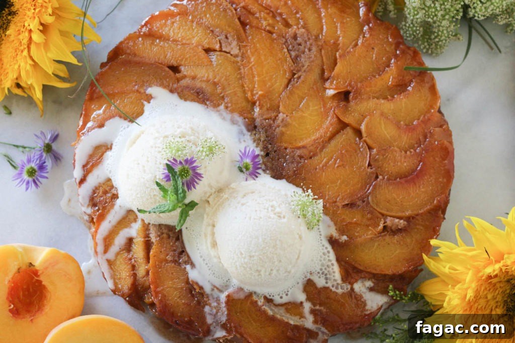 PaleOMG Cinnamon Peach Upside Down Cake