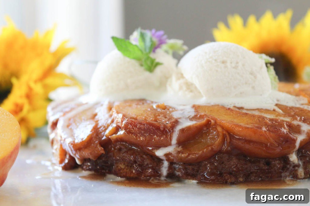 PaleOMG Cinnamon Peach Upside Down Cake