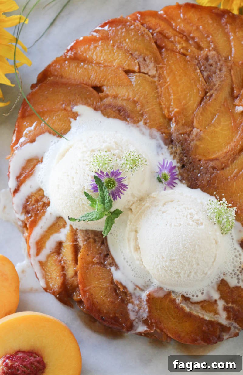 PaleOMG Cinnamon Peach Upside Down Cake