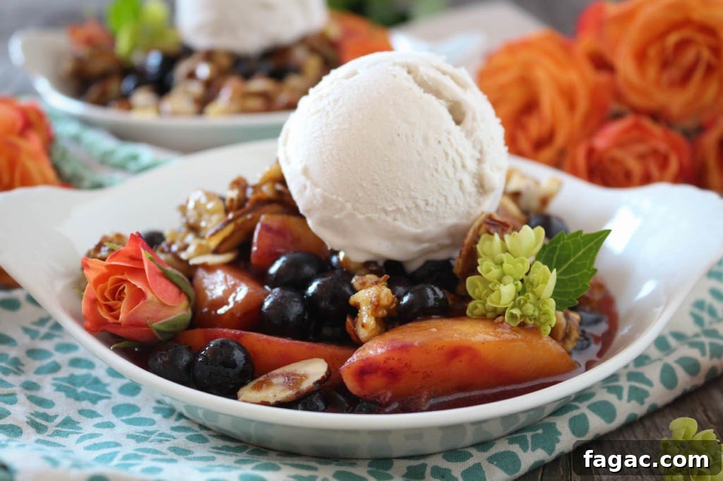 PaleOMG Blueberry Peach Crisp