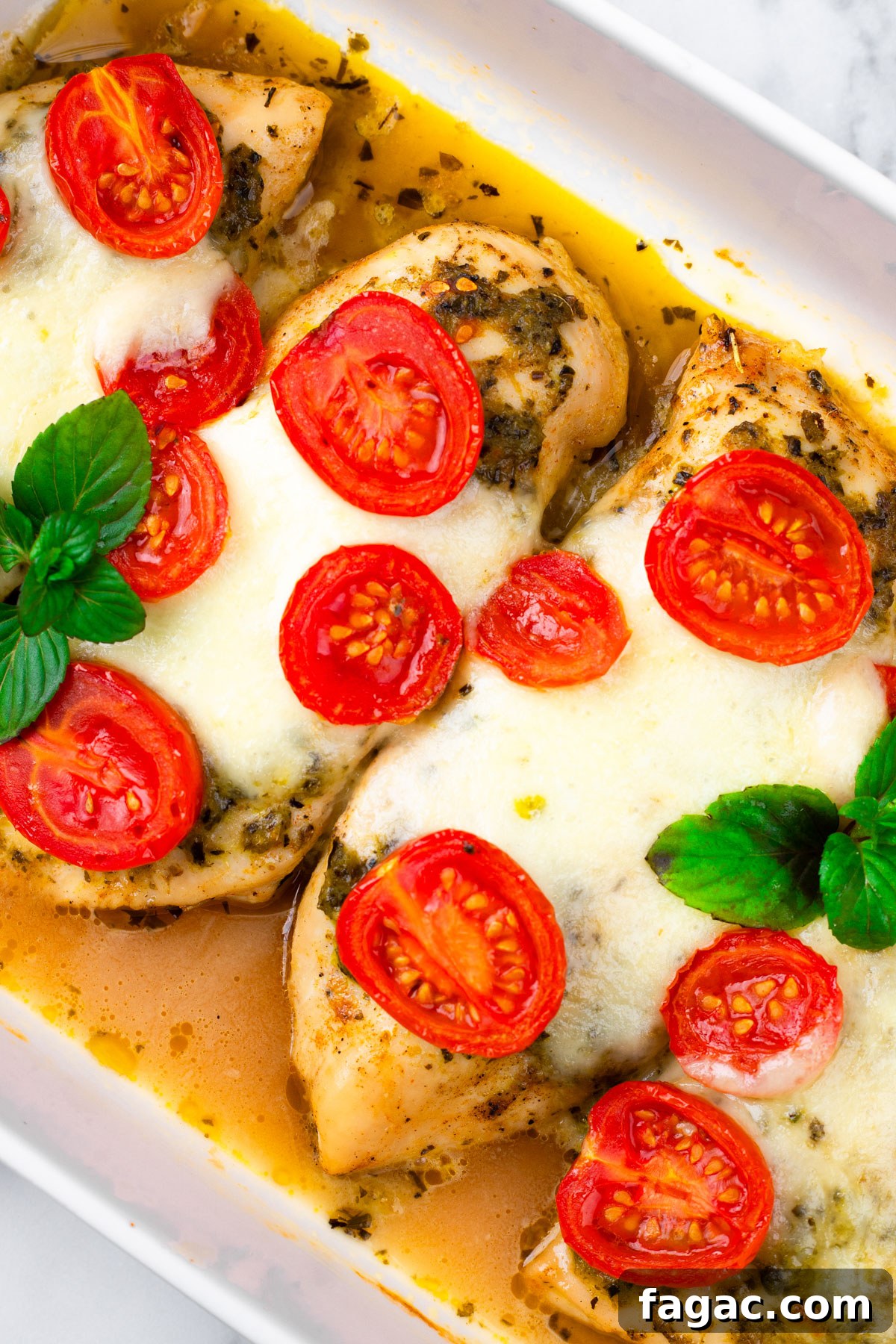 27 Simple High-Protein Christmas Recipes for Busy Cooks 9 baked pesto mozzarella chicken