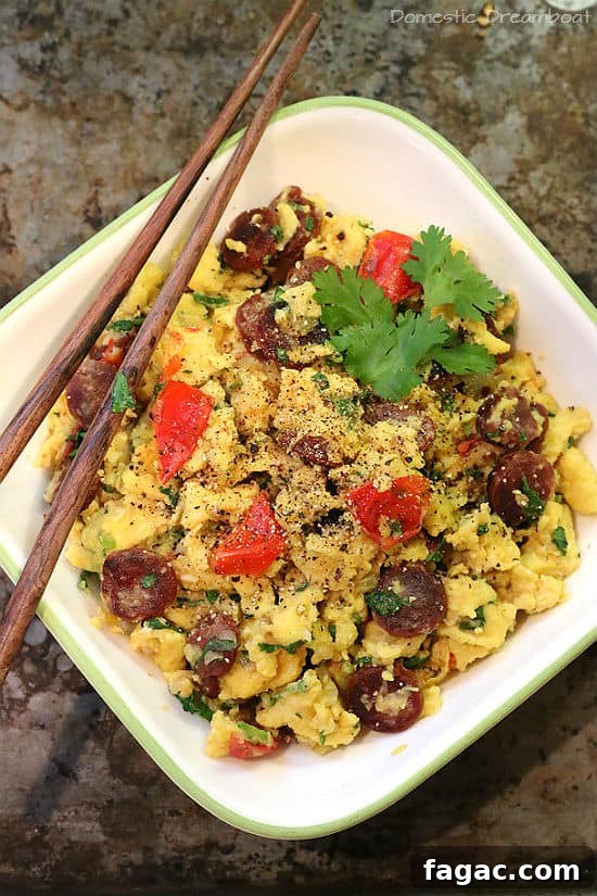 Tex-Mex Hash Brown Casserole with Cheesy Chorizo 5 Vietnamese Scrambled Eggs with Chinese Sausage