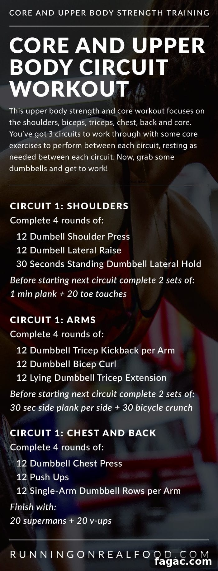 Core and Upper Body Circuit Training Workout
