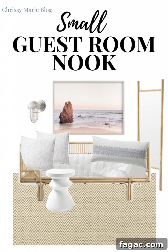 13 Stylish Rattan Daybeds and How to Style Them 10 Pinterest Image That Shows a rattan daybed