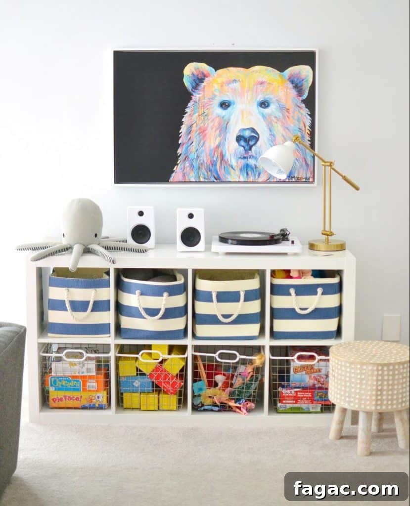 13 Stylish Rattan Daybeds and How to Style Them 6 ikea expedite with striped baskets