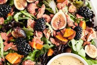 Autumn Fig and Balsamic Salad with Creamy Fig Dressing