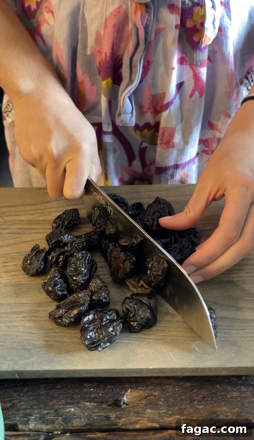 Gluten-Free Blondies Made with a Surprising Ingredient 4 chopping prunes