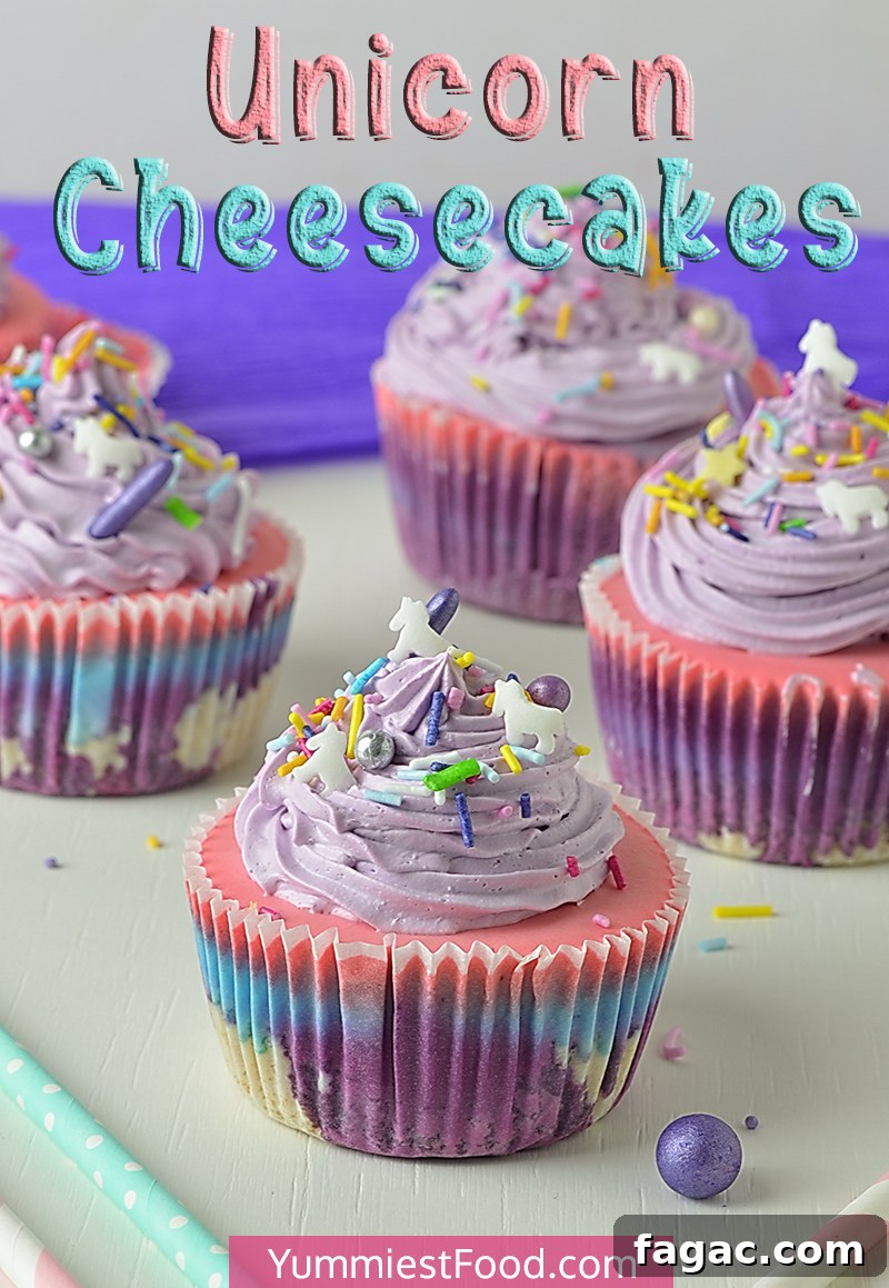 Unicorn Mini Cheesecakes Recipe
