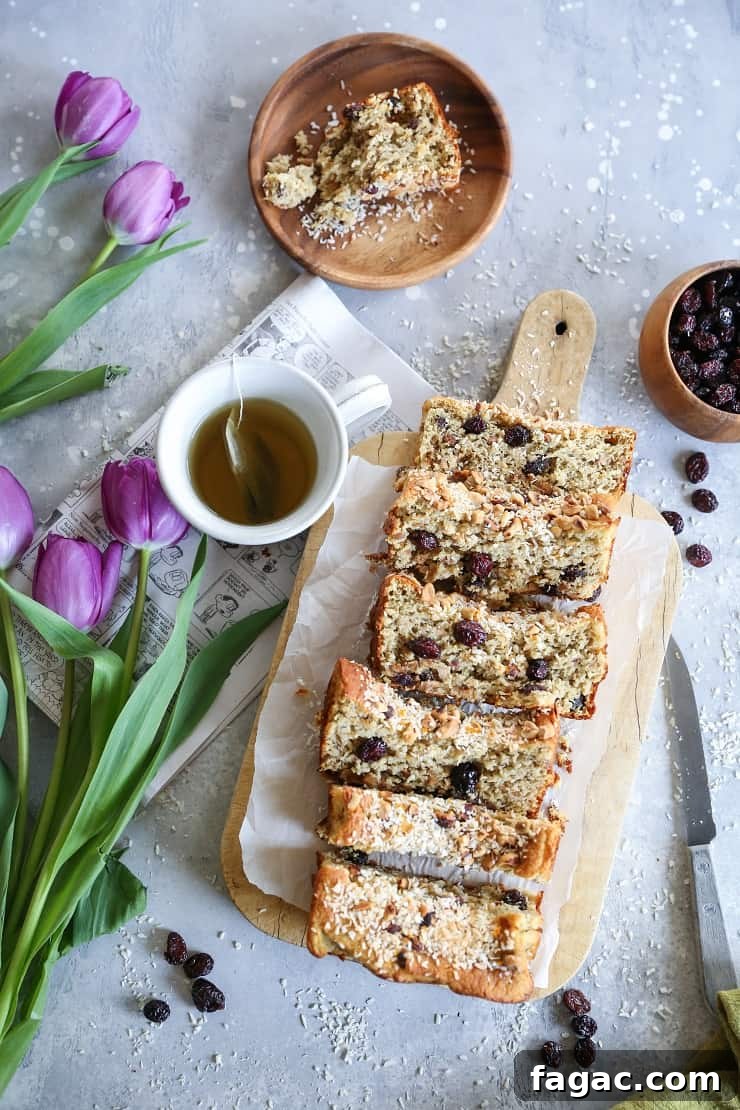 Paleo Cranberry Orange Banana Bread Recipe with Almond Flour 2 Paleo Cranberry Orange Bread - grain-free, refined sugar-free, dairy-free, gluten-free, and healthy. #breakfast #snack #recipe