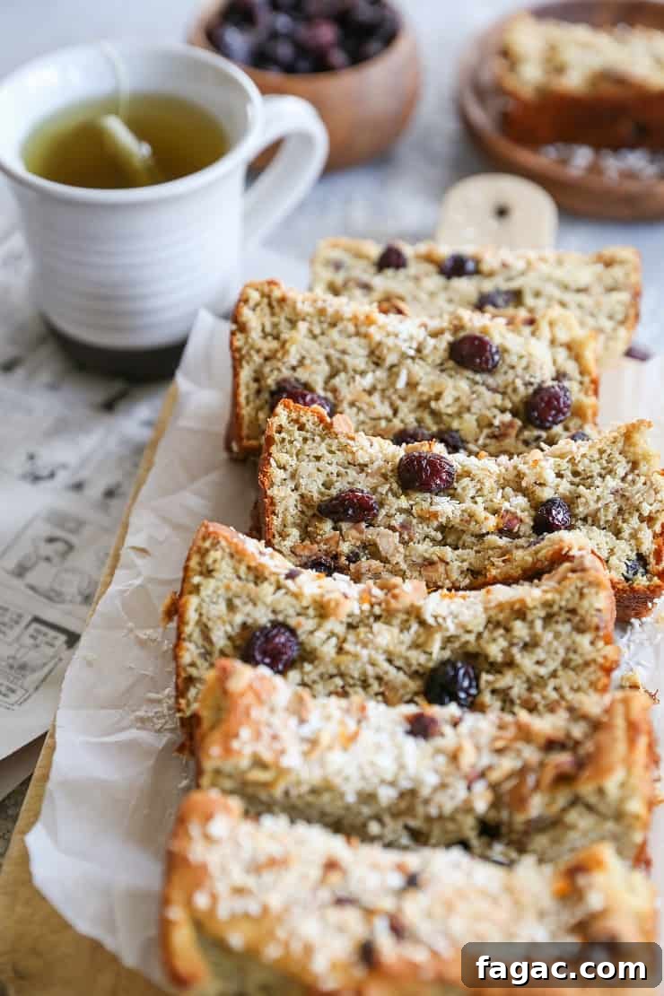 Paleo Cranberry Orange Banana Bread Recipe with Almond Flour 3 Paleo Cranberry Orange Bread made with almond flour and coconut oil. This healthy snack or breakfast recipe comes together quickly in your blender