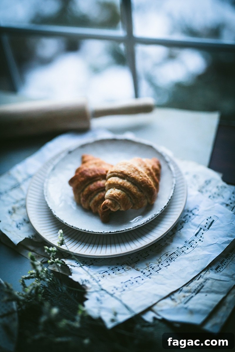 backlit on croissant