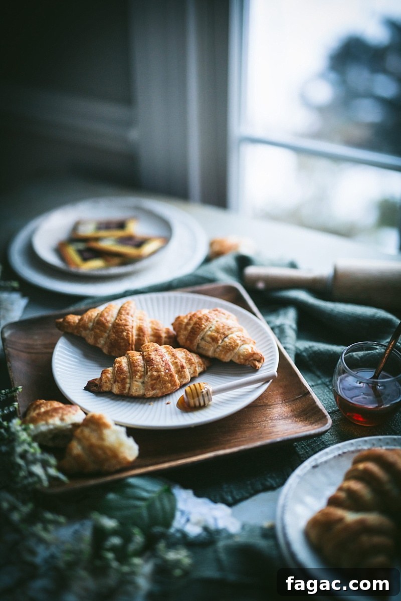 croissants on a winter morning