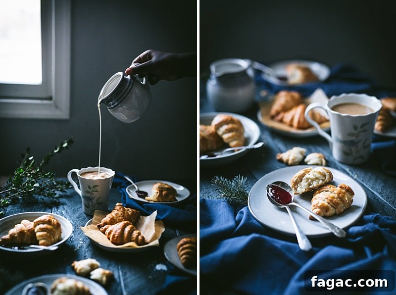 jam and puff pastry croissants